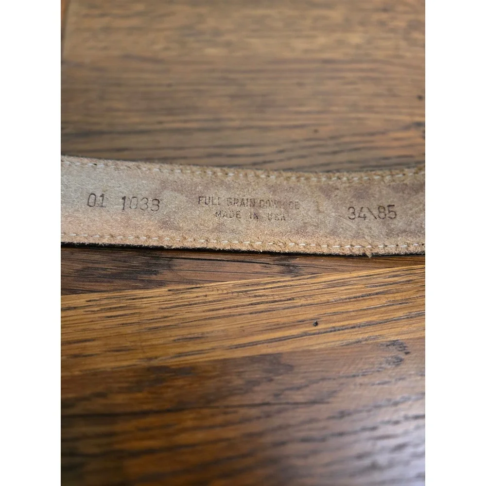 Kids Mens Tooled Leather Belt Personalized Michael Western Cowboy Size 34